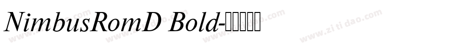 NimbusRomD Bold字体转换
